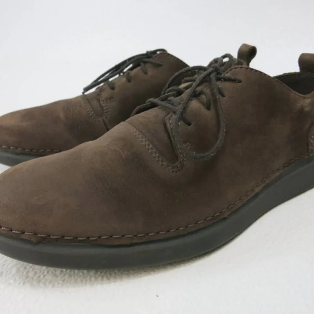 Clarks Active Air Dirty Nubuck Leather Oxfords Shoes Casual Footwear Mens Sz 8